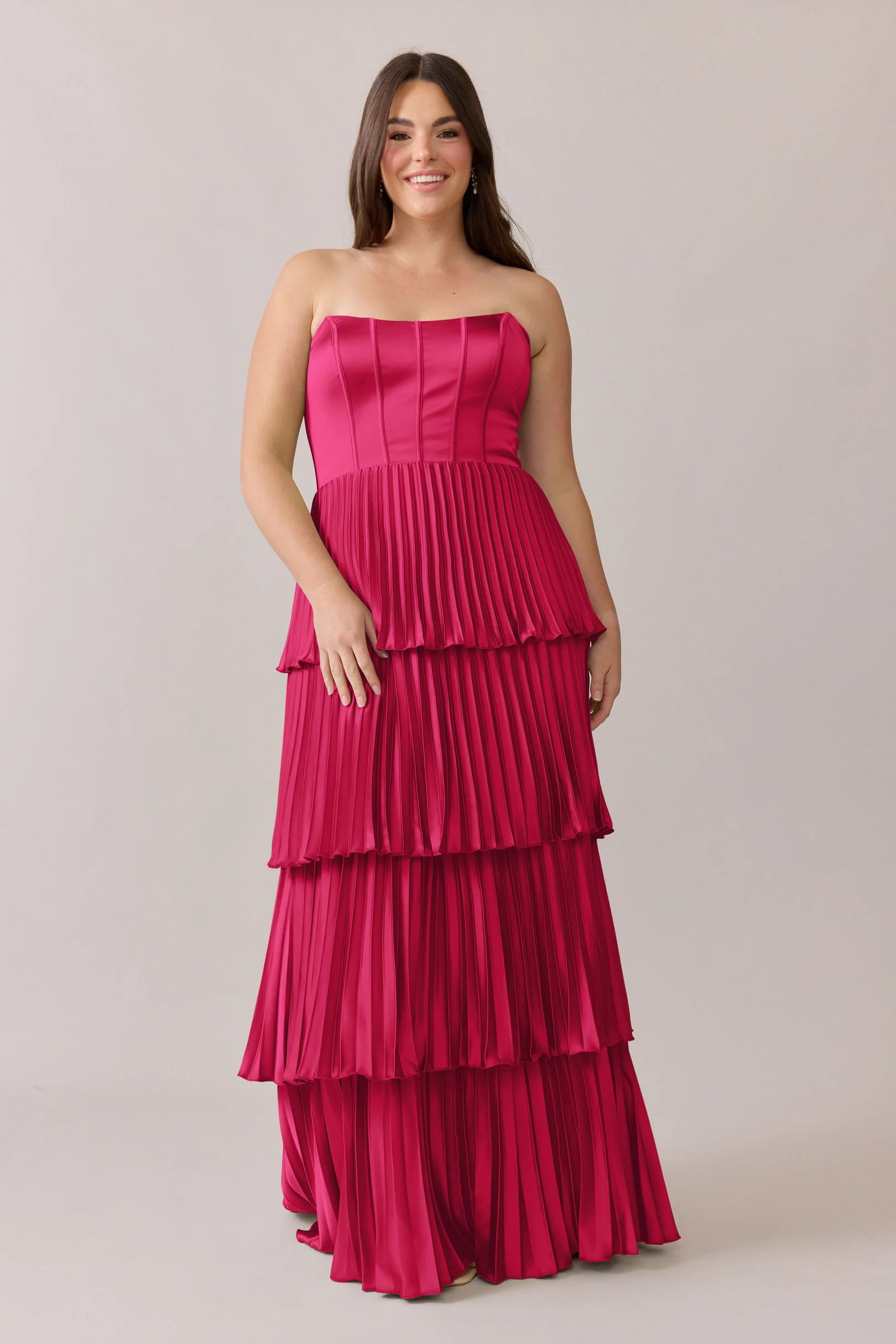 Collins Satin Pleated Dress | Made To Order - Image 57