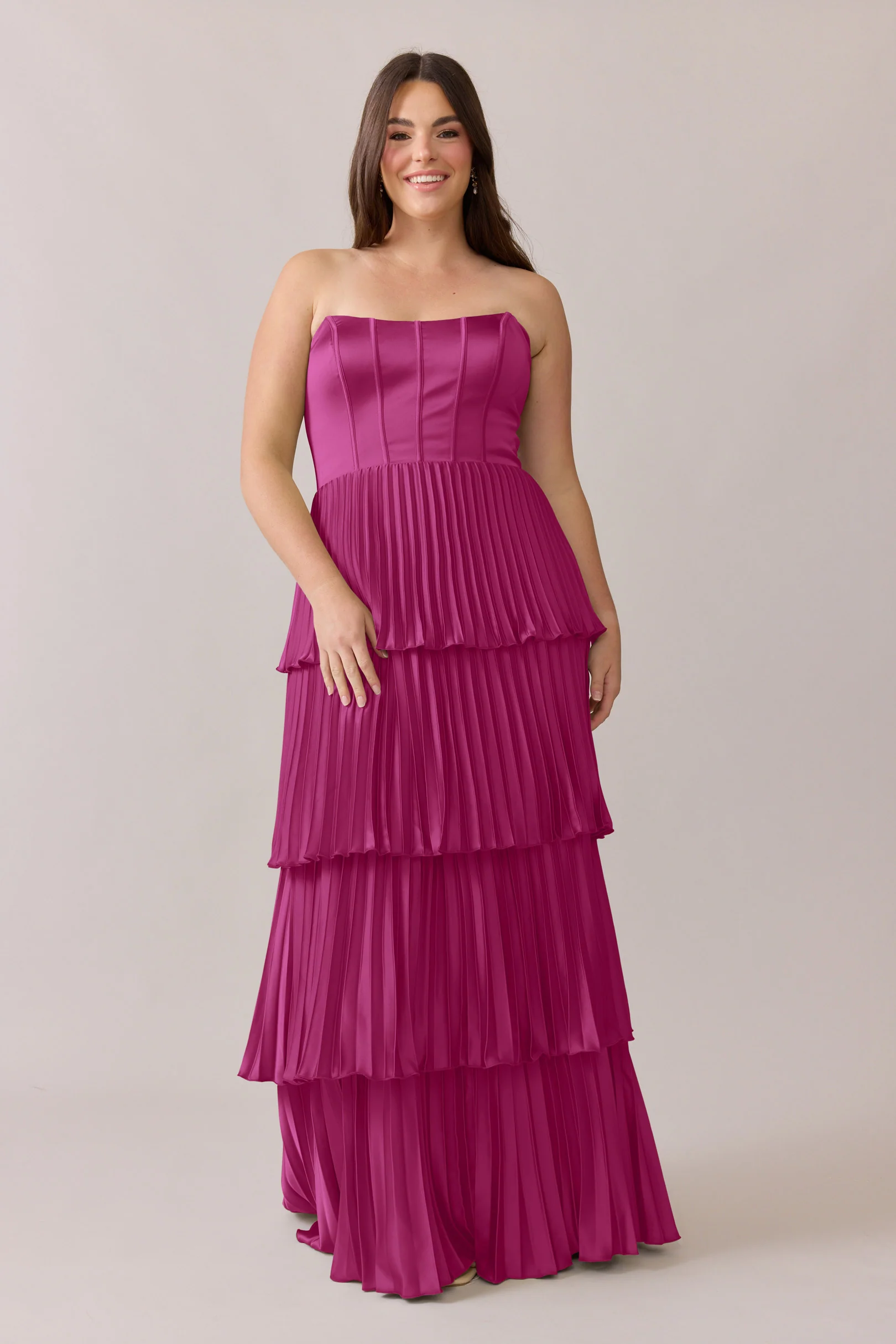 Collins Satin Pleated Dress | Made To Order - Image 65
