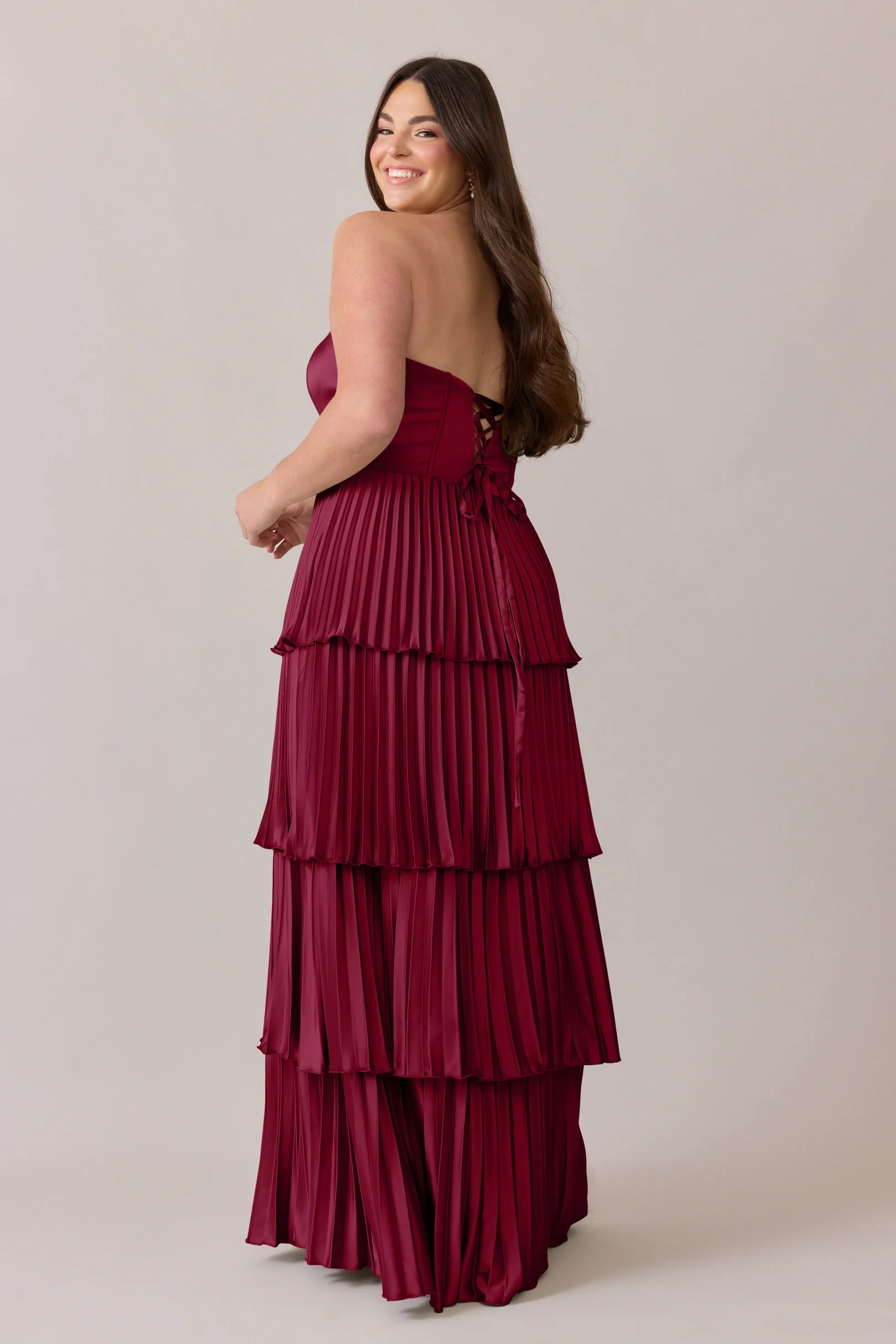 Collins Satin Pleated Dress | Made To Order - Image 96