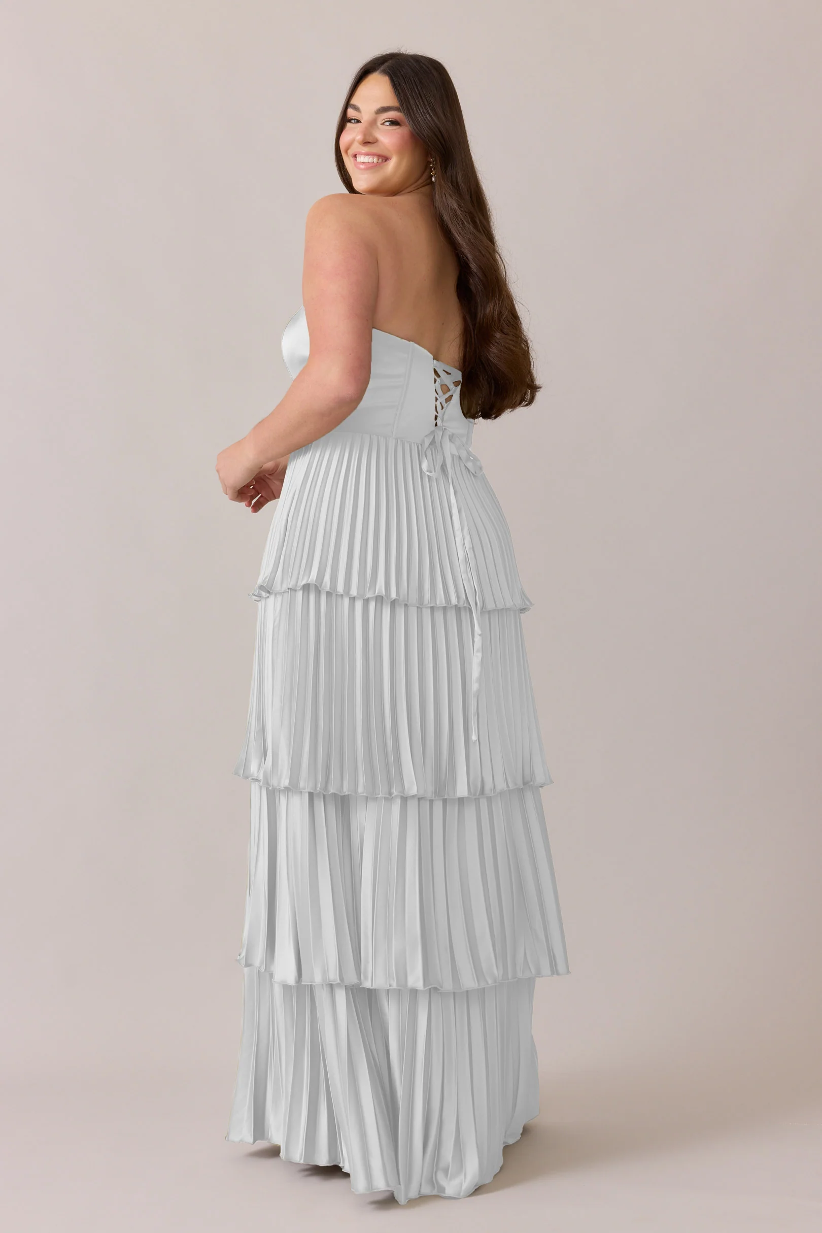 Collins Satin Pleated Dress | Made To Order - Image 99