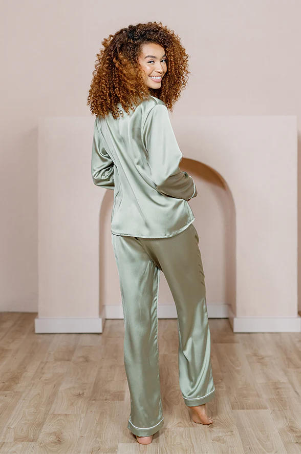Daybreak Long Sleeve Satin Top | Made To Order - Image 3