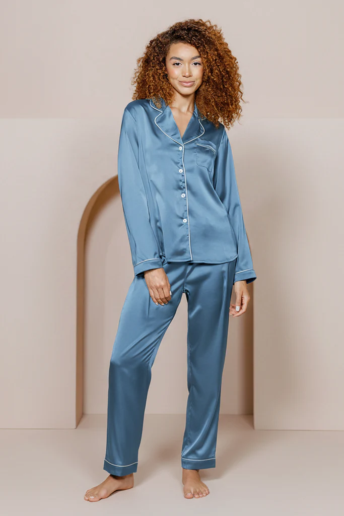 Daybreak Long Sleeve Satin Top | Made To Order - Image 64