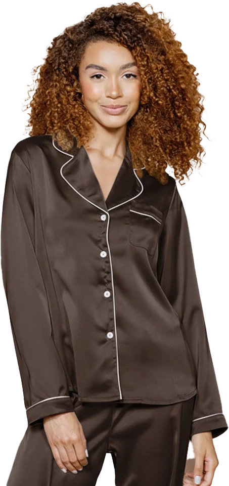 Daybreak Long Sleeve Satin Top | Made To Order - Image 67
