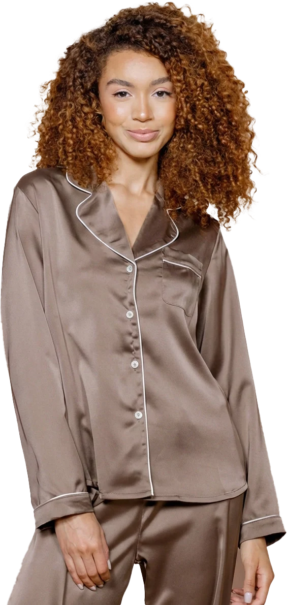 Daybreak Long Sleeve Satin Top | Made To Order - Image 68