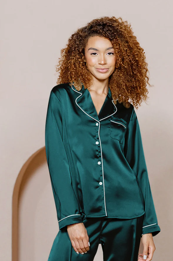 Daybreak Long Sleeve Satin Top | Made To Order - Image 9