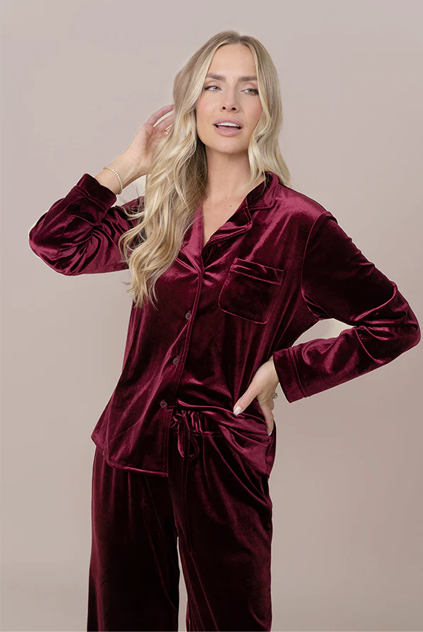 Daybreak Long Sleeve Velvet Top | Made To Order