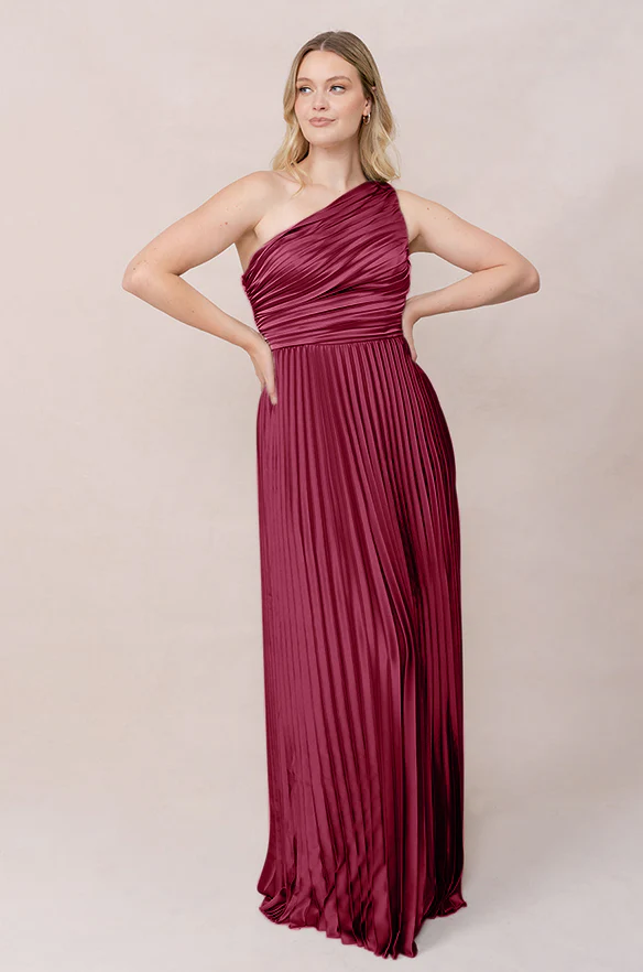 Declan Satin Pleated Dress | Made To Order - Image 10