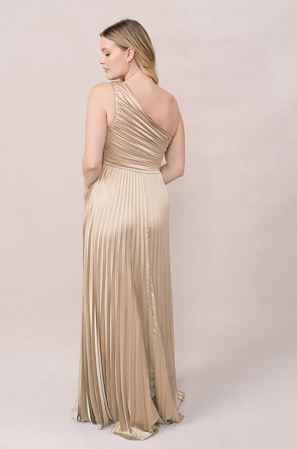 Declan Satin Pleated Dress | Made To Order - Image 105