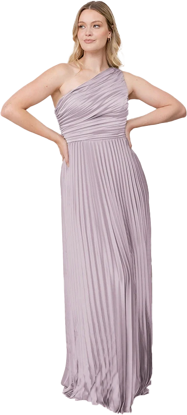 Declan Satin Pleated Dress | Made To Order - Image 142