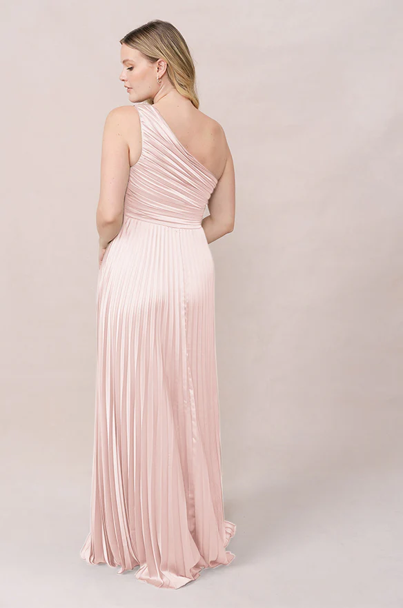 Declan Satin Pleated Dress | Made To Order - Image 15