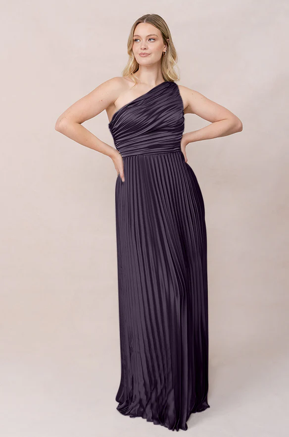 Declan Satin Pleated Dress | Made To Order - Image 32