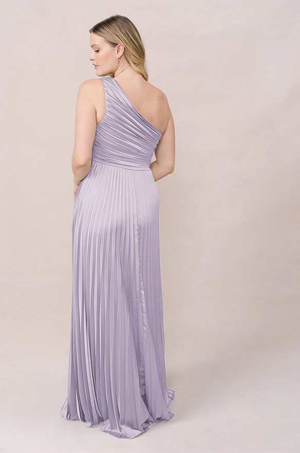 Declan Satin Pleated Dress | Made To Order - Image 51