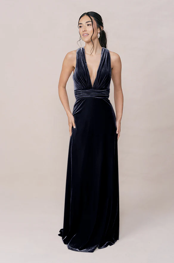 Dylan Velvet Dress | Made To Order - Image 56