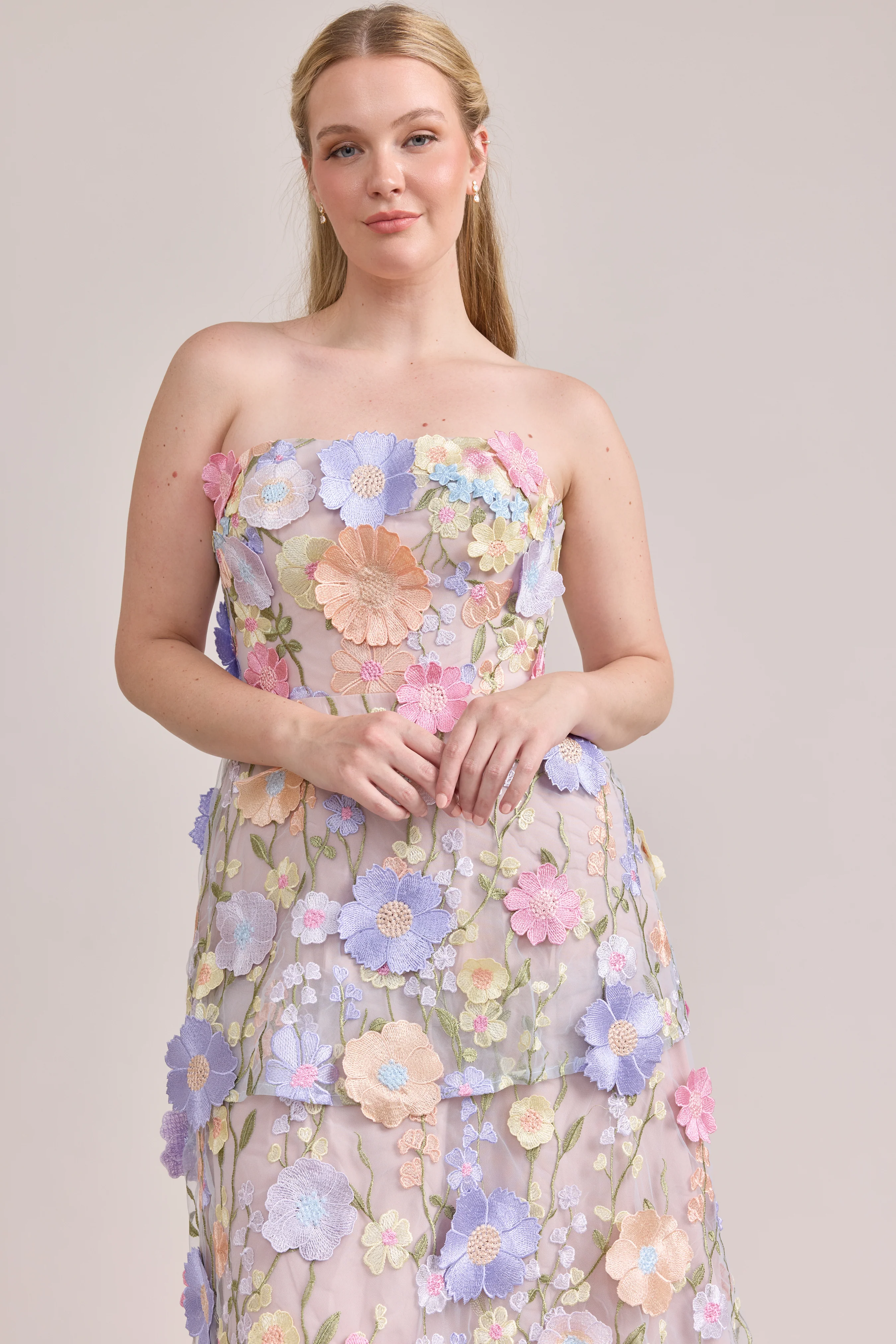 Flora Appliqué Dress Pastel Multi | Ready To Ship - Image 5
