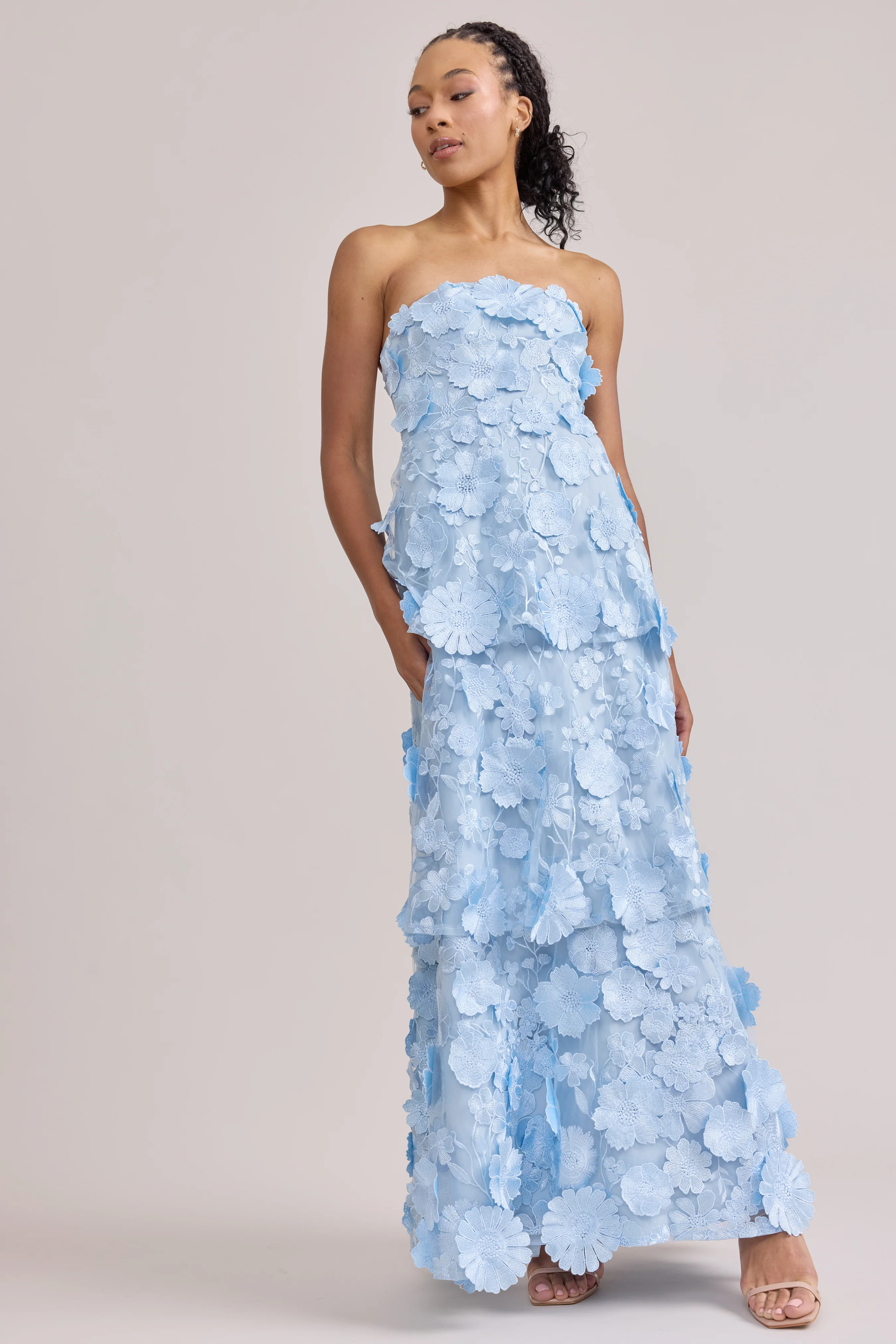 Flora Appliqué Dress Sky Blue | Ready To Ship - Image 4