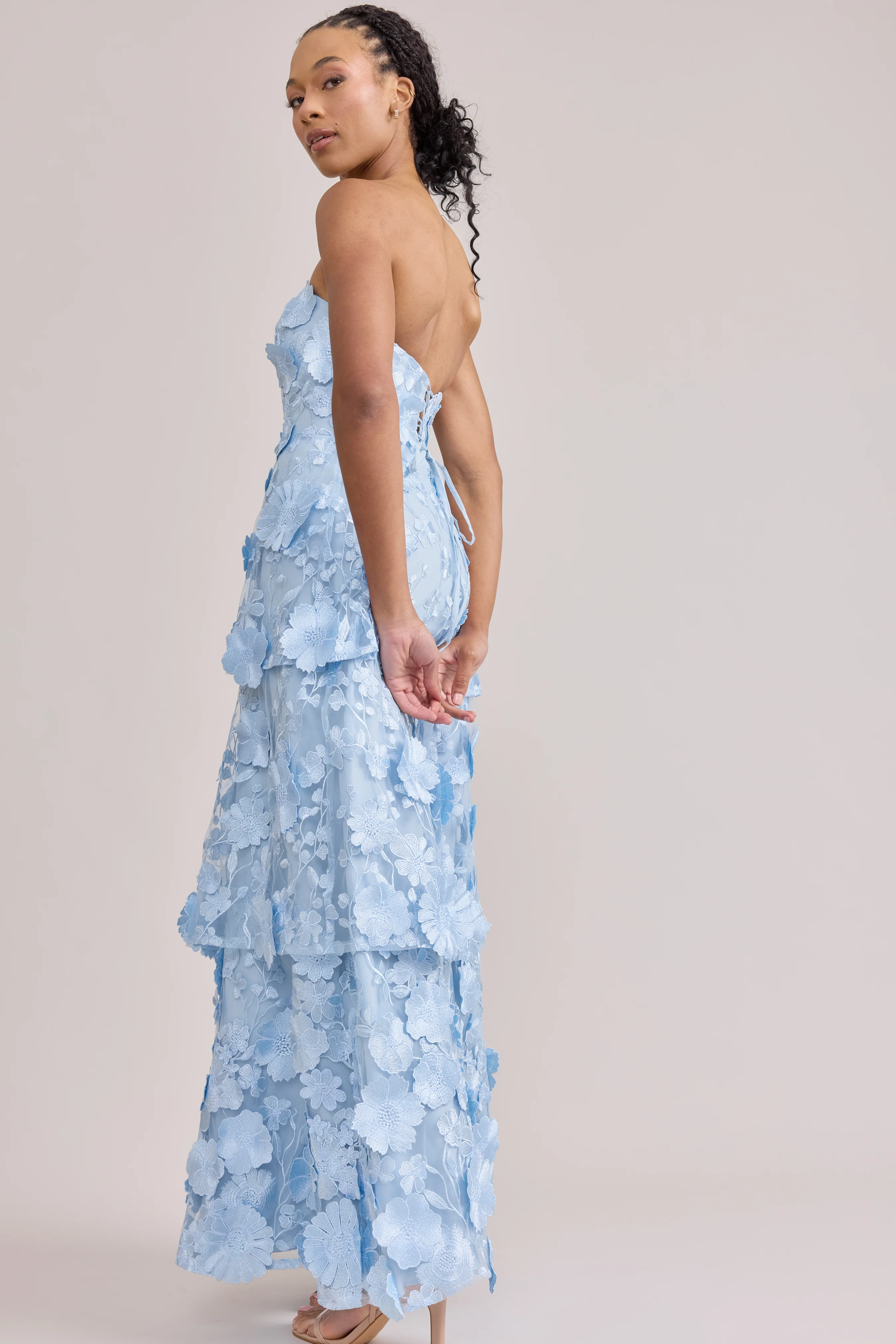 Flora Appliqué Dress Sky Blue | Ready To Ship - Image 6