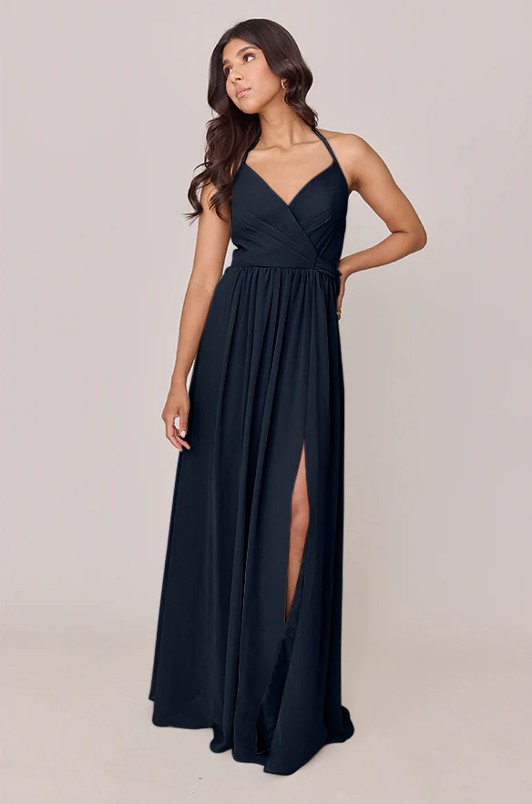 Hannah Chiffon Faux Wrap Dress | Made To Order - Image 101