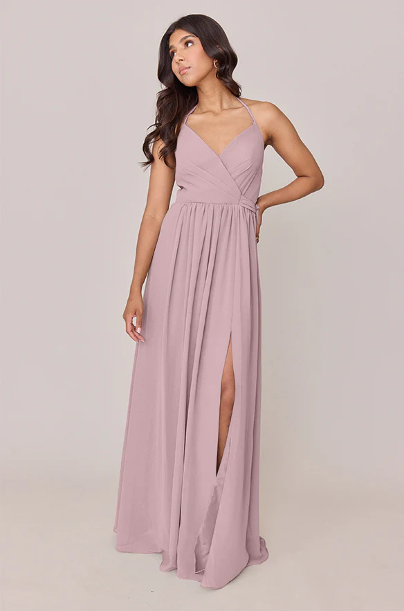 Hannah Chiffon Faux Wrap Dress | Made To Order - Image 114