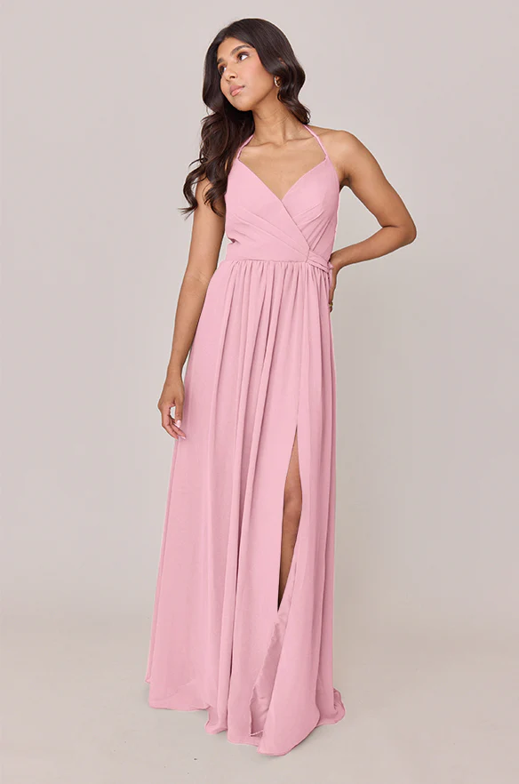 Hannah Chiffon Faux Wrap Dress | Made To Order - Image 117