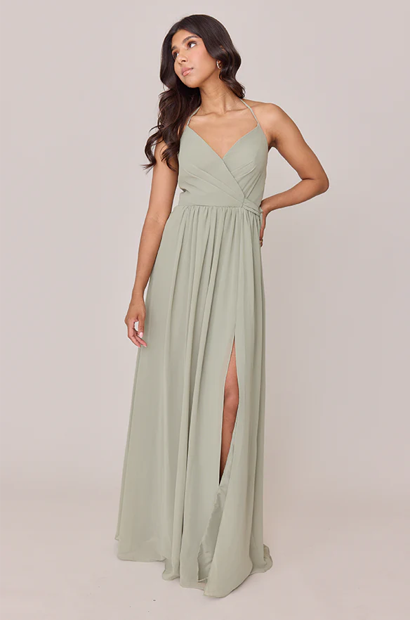 Hannah Chiffon Faux Wrap Dress | Made To Order - Image 129