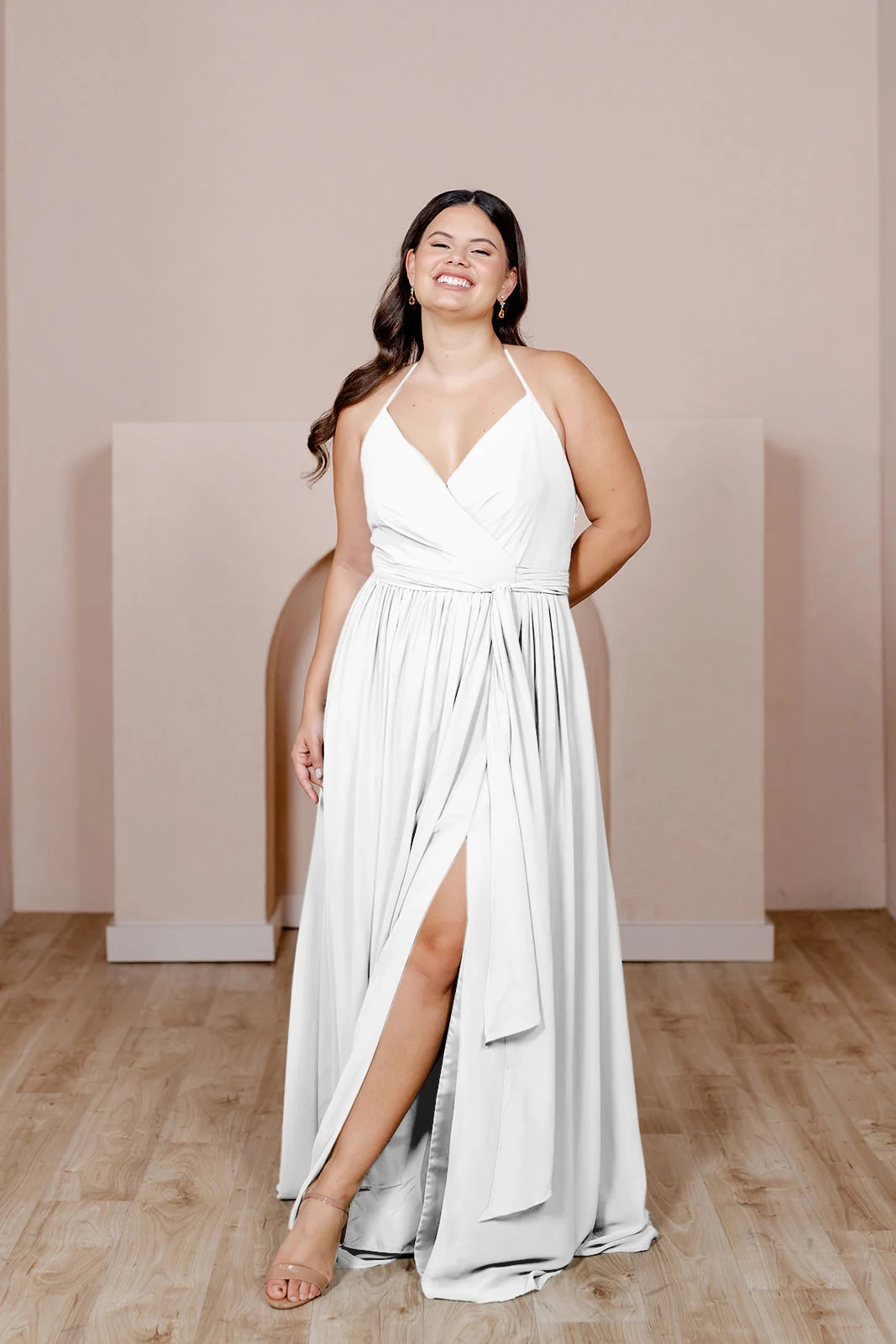 Hannah Chiffon Faux Wrap Dress | Made To Order - Image 139