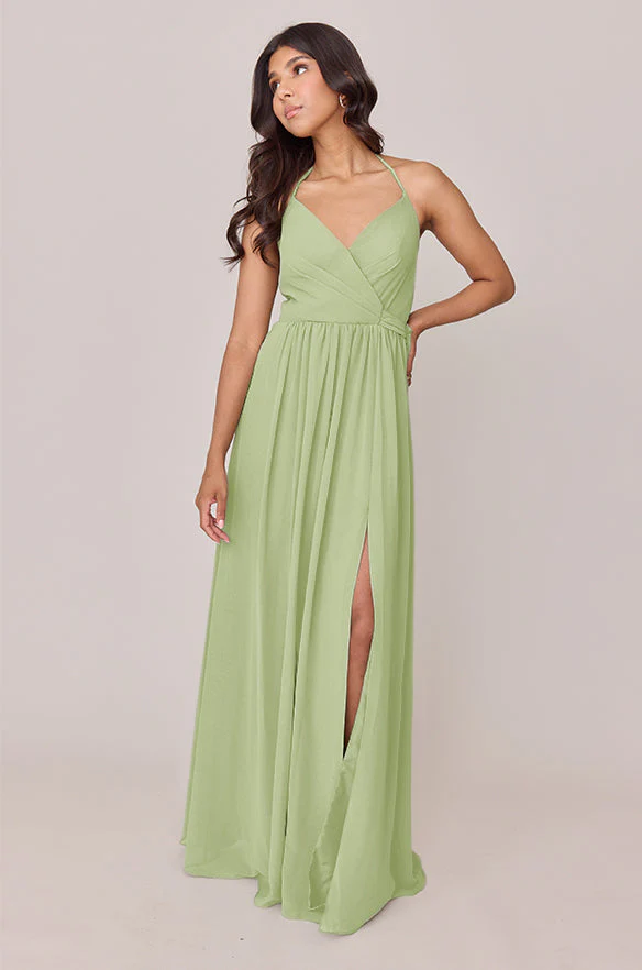 Hannah Chiffon Faux Wrap Dress | Made To Order - Image 153