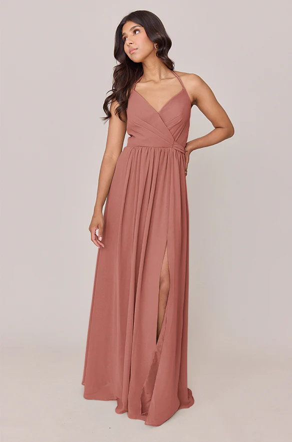 Hannah Chiffon Faux Wrap Dress | Made To Order - Image 71
