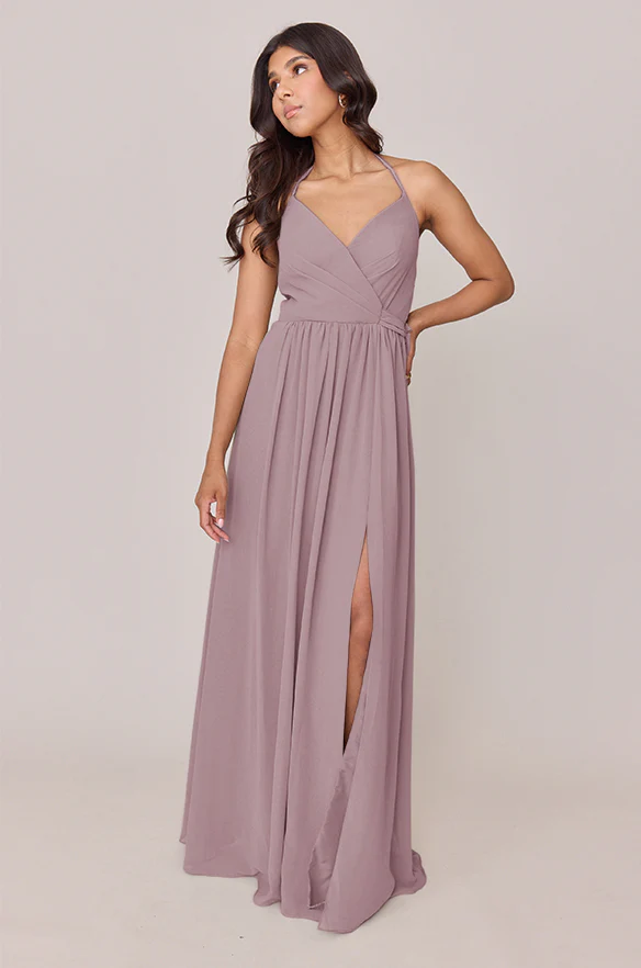 Hannah Chiffon Faux Wrap Dress | Made To Order - Image 97