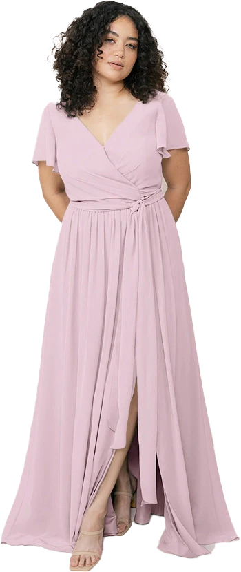 Harper Chiffon Faux Wrap Dress | Made To Order - Image 102