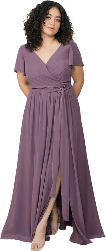 Harper Chiffon Faux Wrap Dress | Made To Order - Image 114