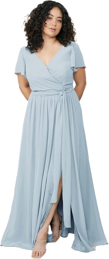 Harper Chiffon Faux Wrap Dress | Made To Order - Image 120