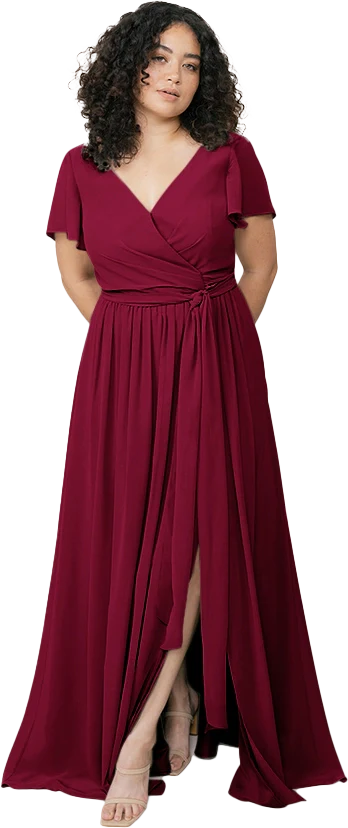 Harper Chiffon Faux Wrap Dress | Made To Order - Image 123