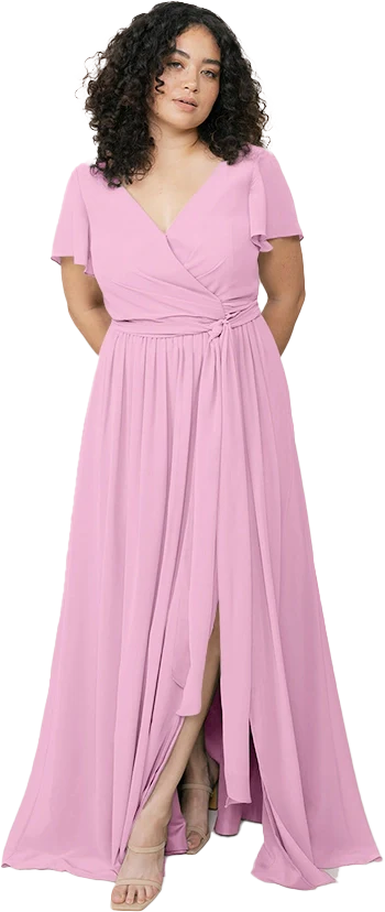 Harper Chiffon Faux Wrap Dress | Made To Order - Image 125