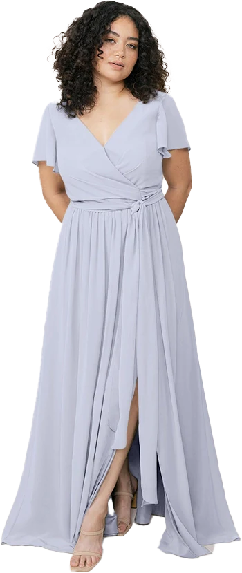 Harper Chiffon Faux Wrap Dress | Made To Order - Image 128