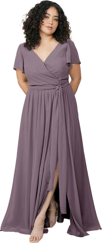 Harper Chiffon Faux Wrap Dress | Made To Order - Image 145