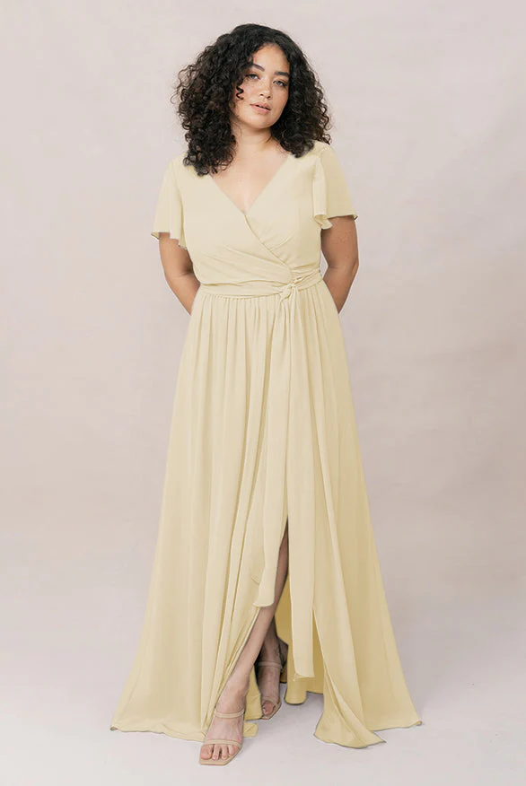 Harper Chiffon Faux Wrap Dress | Made To Order - Image 148