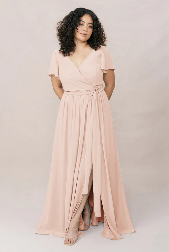 Harper Chiffon Faux Wrap Dress | Made To Order - Image 15