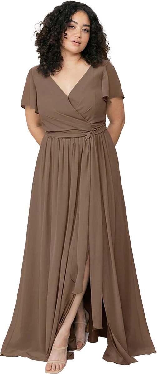 Harper Chiffon Faux Wrap Dress | Made To Order - Image 160