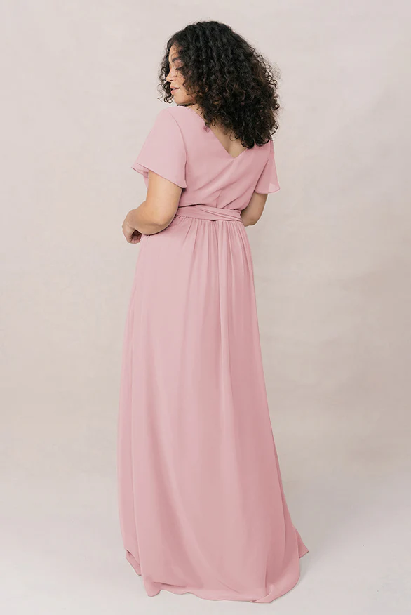 Harper Chiffon Faux Wrap Dress | Made To Order - Image 18