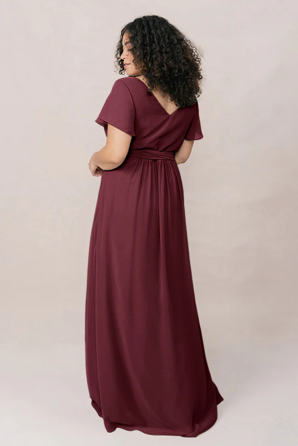 Harper Chiffon Faux Wrap Dress | Made To Order - Image 20