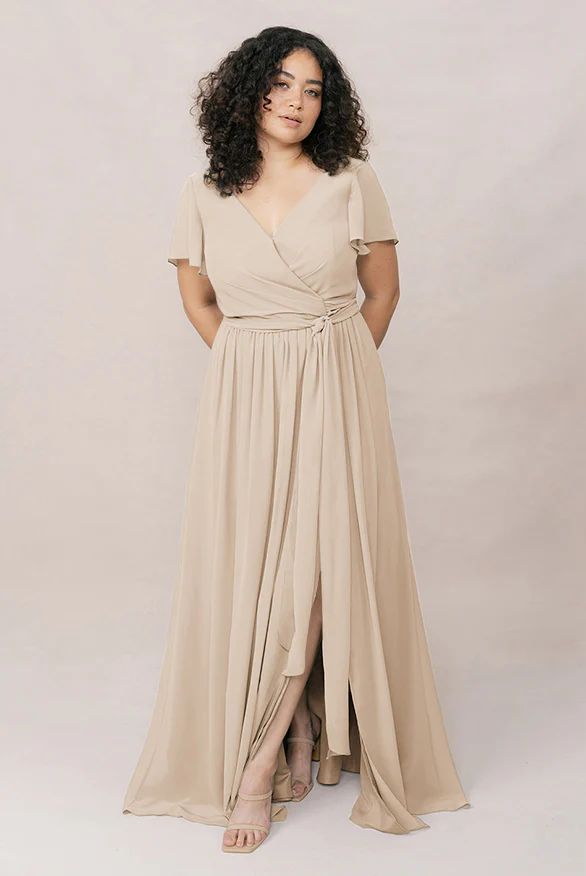 Harper Chiffon Faux Wrap Dress | Made To Order - Image 21