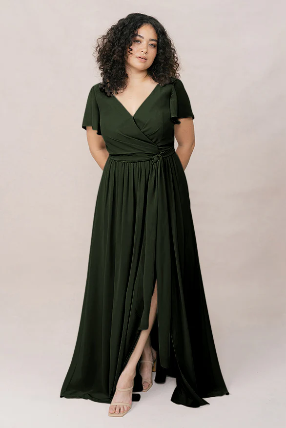Harper Chiffon Faux Wrap Dress | Made To Order - Image 27