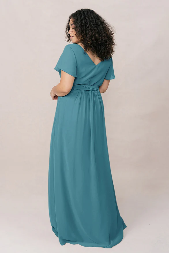 Harper Chiffon Faux Wrap Dress | Made To Order - Image 30