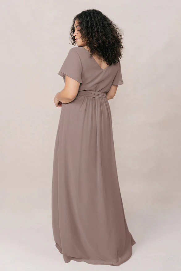 Harper Chiffon Faux Wrap Dress | Made To Order - Image 46