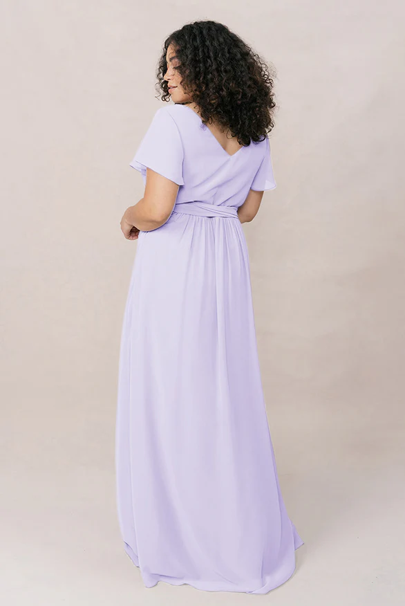 Harper Chiffon Faux Wrap Dress | Made To Order - Image 50