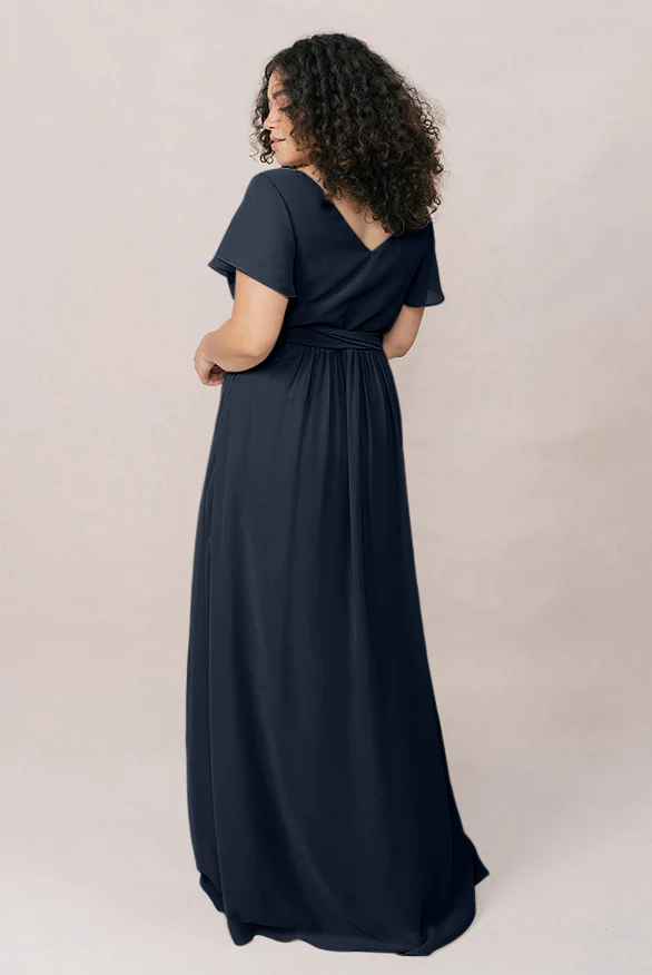 Harper Chiffon Faux Wrap Dress | Made To Order - Image 60