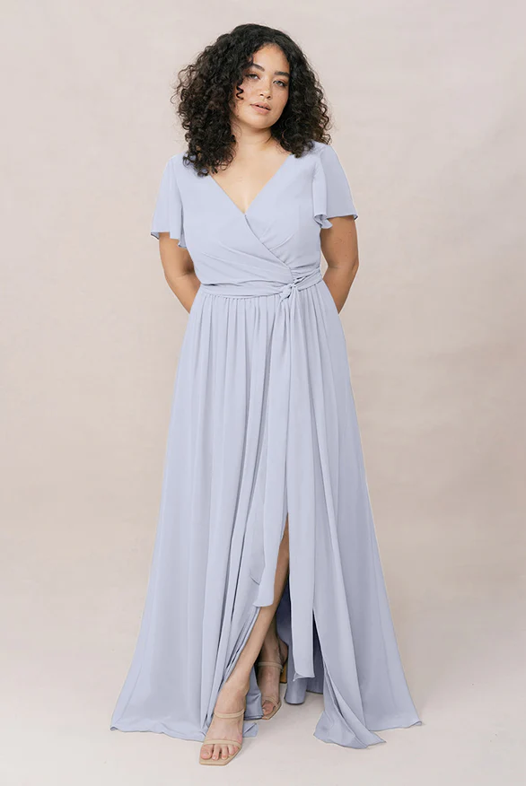 Harper Chiffon Faux Wrap Dress | Made To Order - Image 61