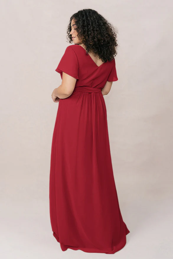 Harper Chiffon Faux Wrap Dress | Made To Order - Image 64
