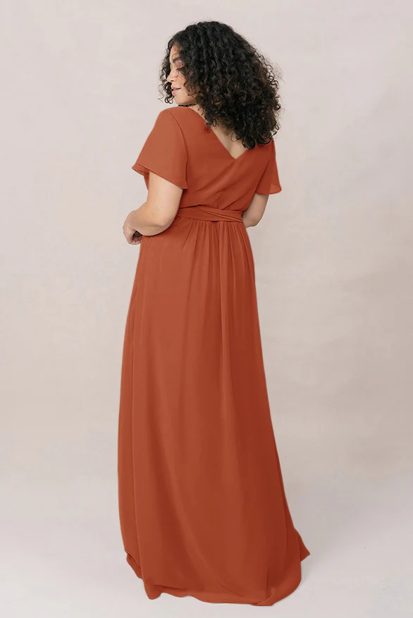 Harper Chiffon Faux Wrap Dress | Made To Order - Image 82
