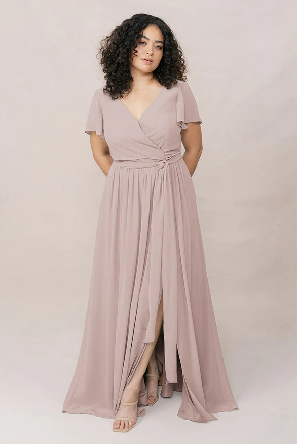 Harper Chiffon Faux Wrap Dress | Made To Order - Image 91